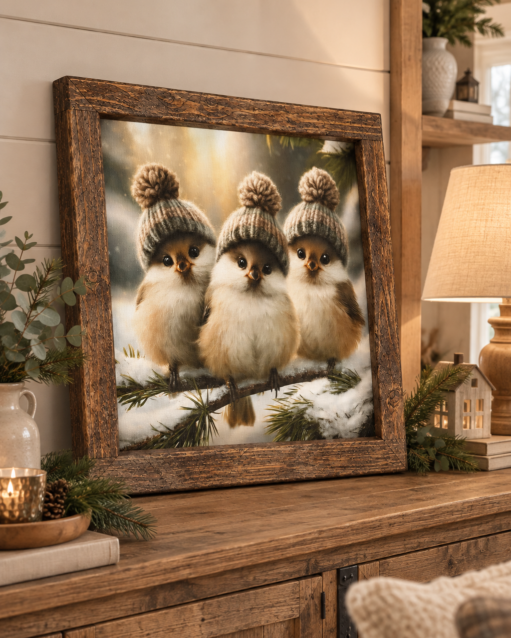 The Merry Three Canvas Print Exclusive
