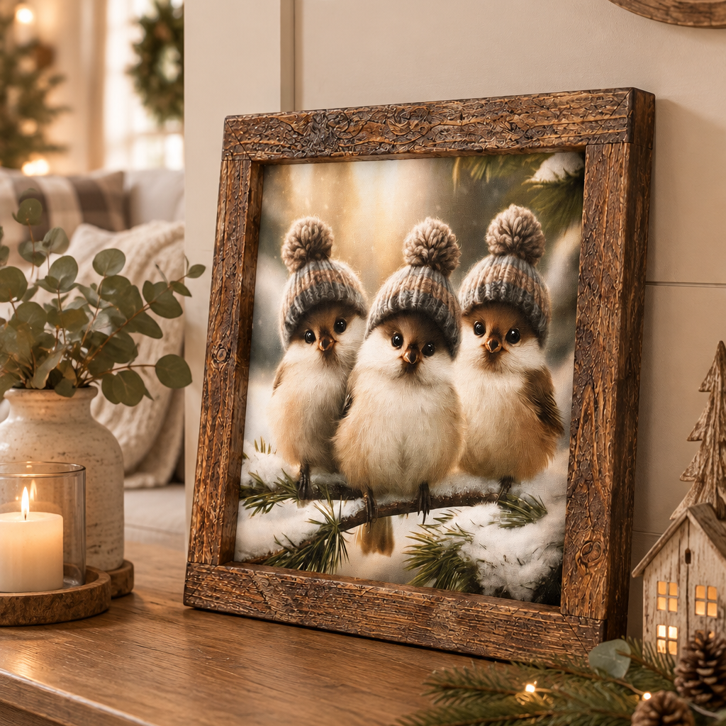 The Merry Three Canvas Print Exclusive