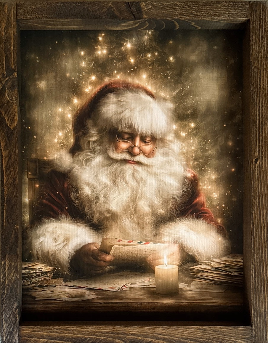 Santa's Quiet Moment Canvas Print Exclusive