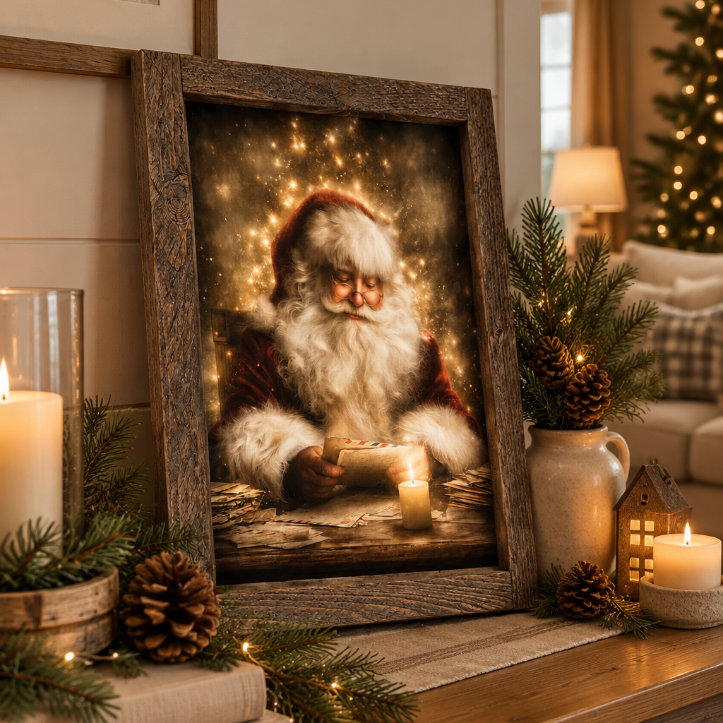 Santa's Quiet Moment Canvas Print Exclusive