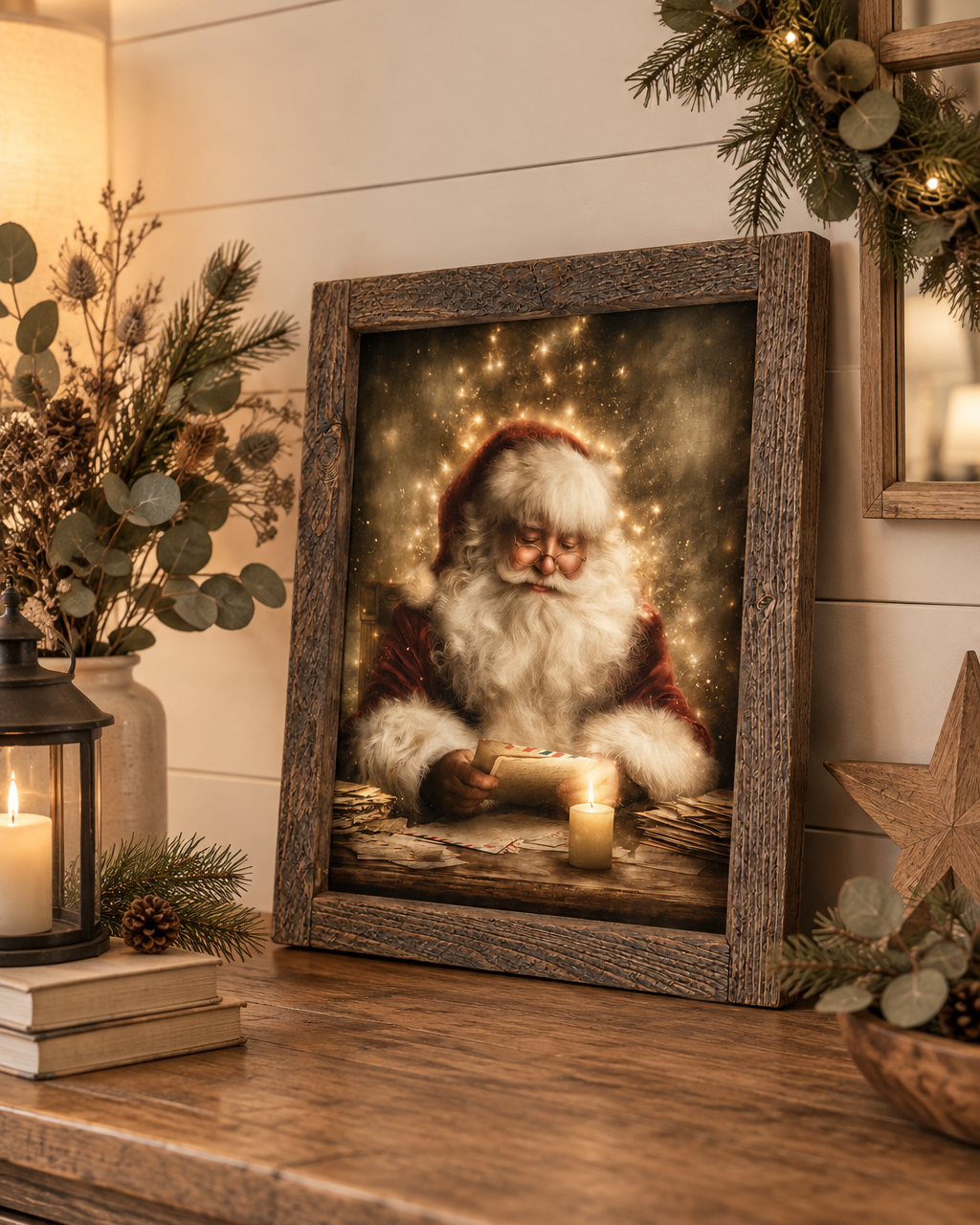 Santa's Quiet Moment Canvas Print Exclusive