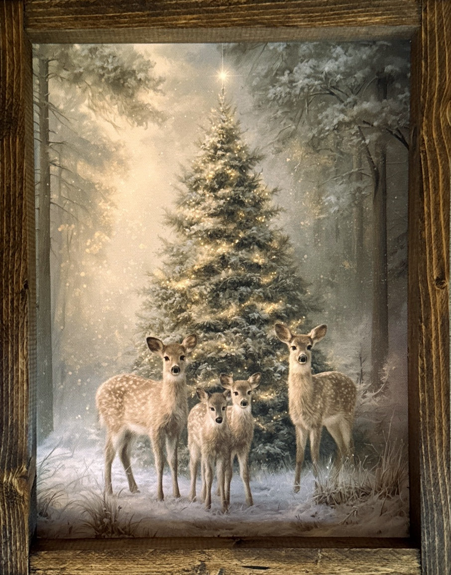 The Woodland Christmas Tree Canvas Print Exclusive