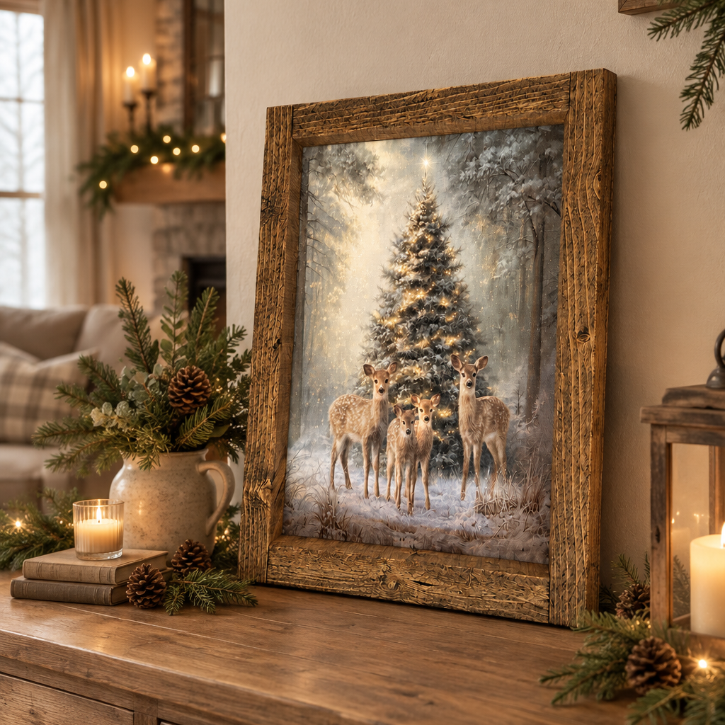 The Woodland Christmas Tree Canvas Print Exclusive