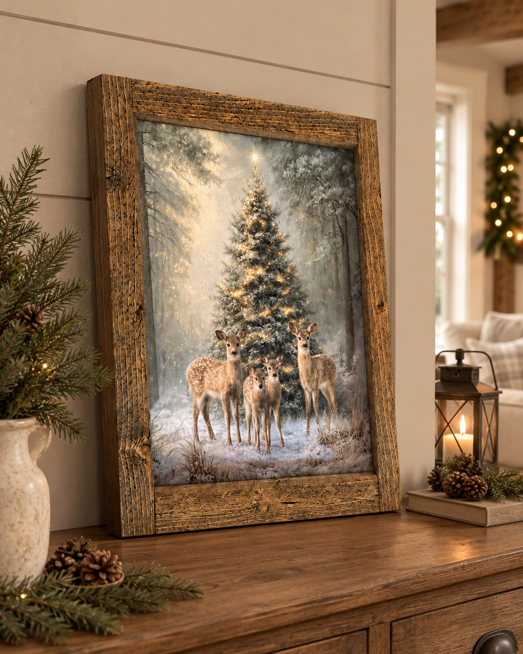 The Woodland Christmas Tree Canvas Print Exclusive