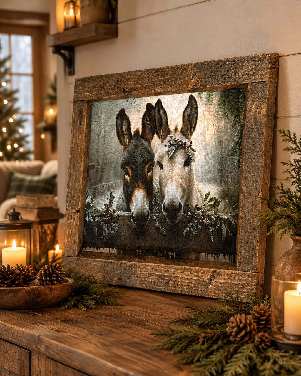 Holly and Hooves Canvas Print Exclusive