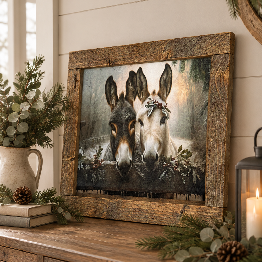 Holly and Hooves Canvas Print Exclusive