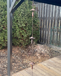 Metal Mushroom Rain Chain 102"L