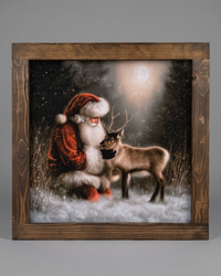 Santa's Woodland Friend Canvas Print Exclusive