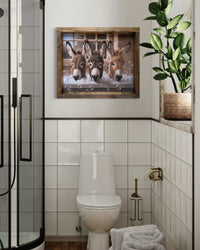 Donkey Trio in Bubble Bath Canvas Print