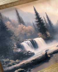 Twin Waterfall in Forest Canvas Print