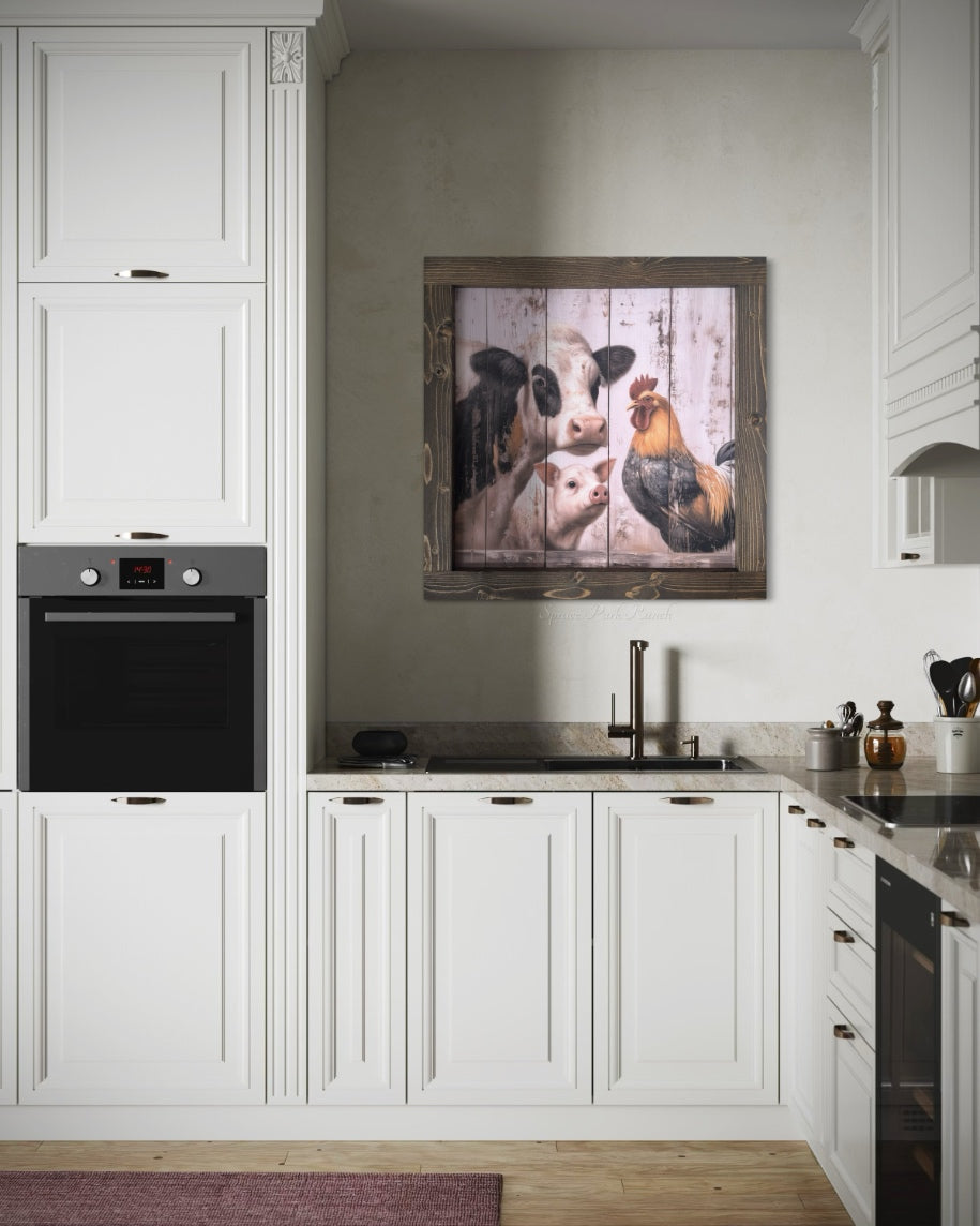 Farm Yard Pals Trio Canvas Print