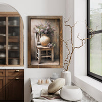 Worn Wood and Wild Lilac Canvas Print