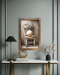 Worn Wood and Wild Lilac Canvas Print