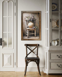 Worn Wood and Wild Lilac Canvas Print