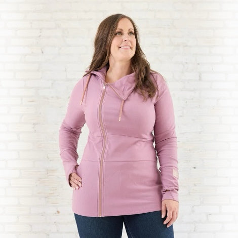 Ginger With Rose Gold Full Zip Hoodie