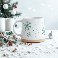Stoneware Mug with Snowflakes