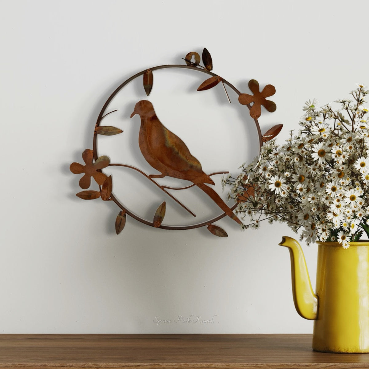 Metal Bird Wreath