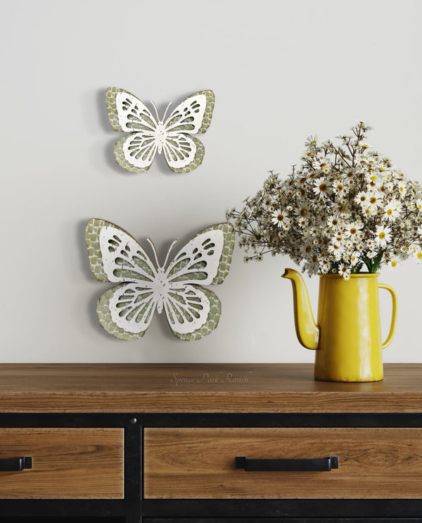 Sage Metal Butterfly