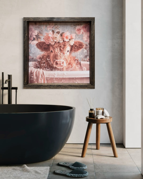 Bathing Beauty in Bubble Bath Canvas Print
