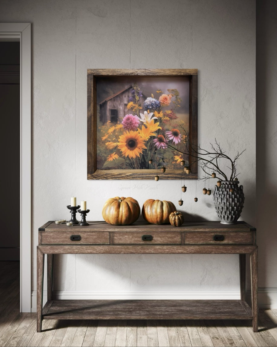 Golden Petals and Pink Canvas Print
