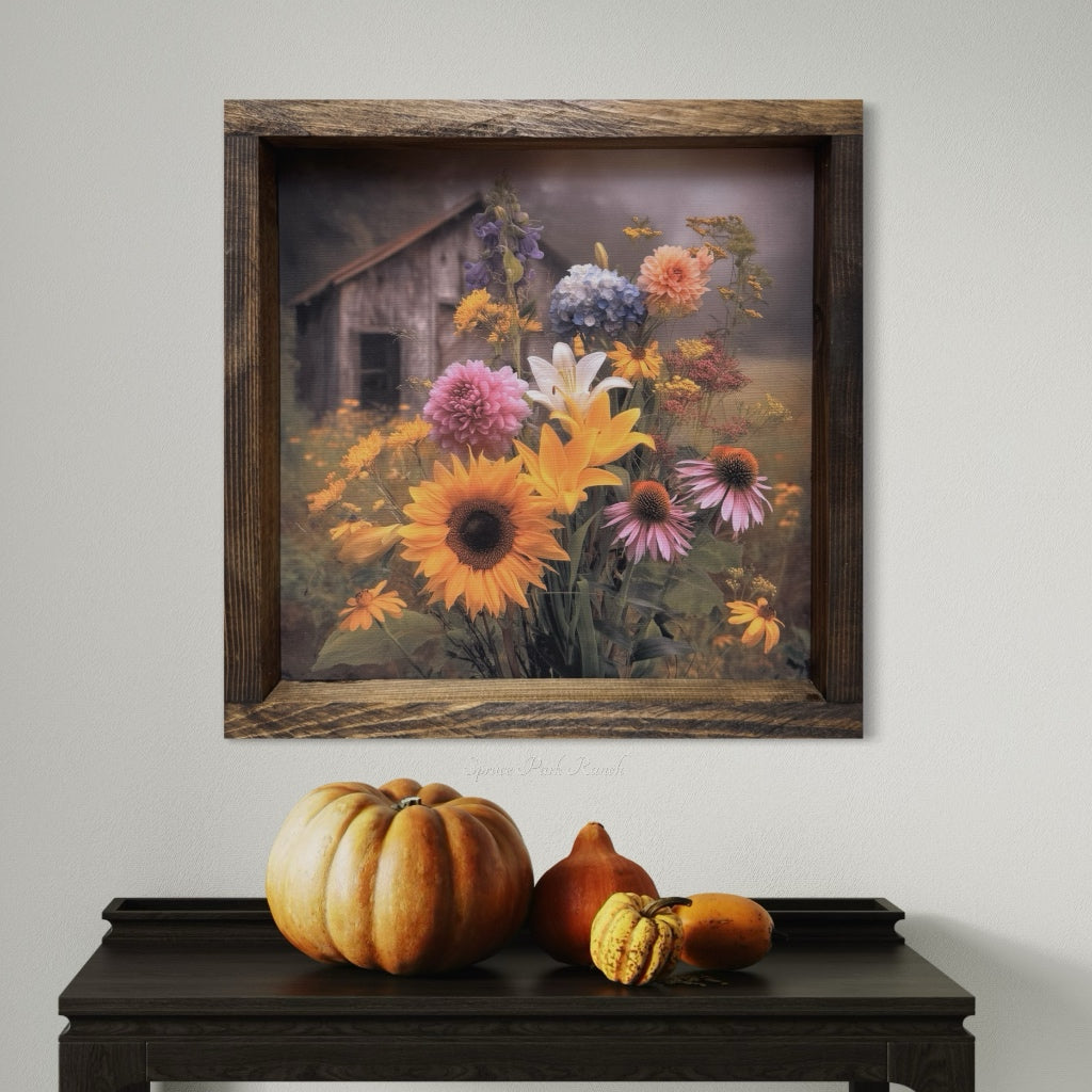 Golden Petals and Pink Canvas Print