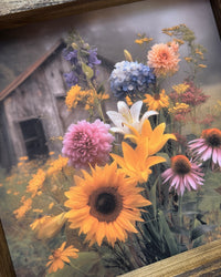 Golden Petals and Pink Canvas Print