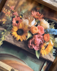 Truck Bed Blooms Canvas Print