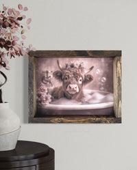Bathwater Blossoms Calf Canvas Print