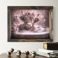 Bathwater Blossoms Calf Canvas Print