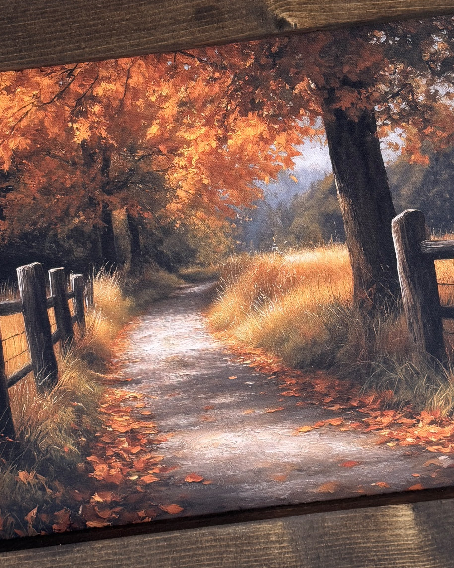 Drift of Leaves Canvas Print