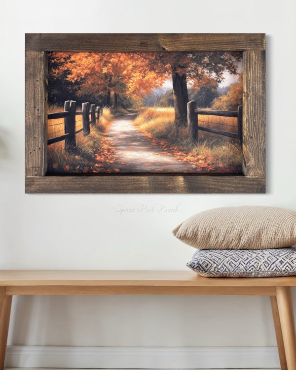 Drift of Leaves Canvas Print