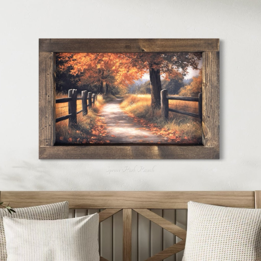 Drift of Leaves Canvas Print