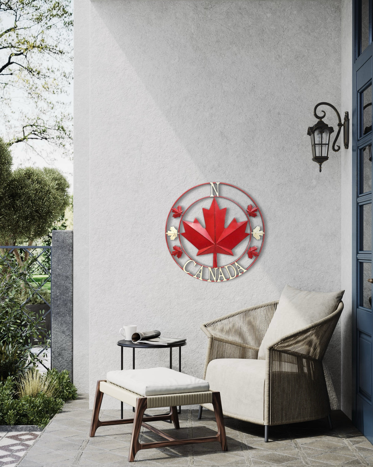 Maple Leaf Metal Compass Canada