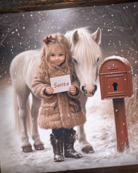 A Letter to Santa Canvas Print