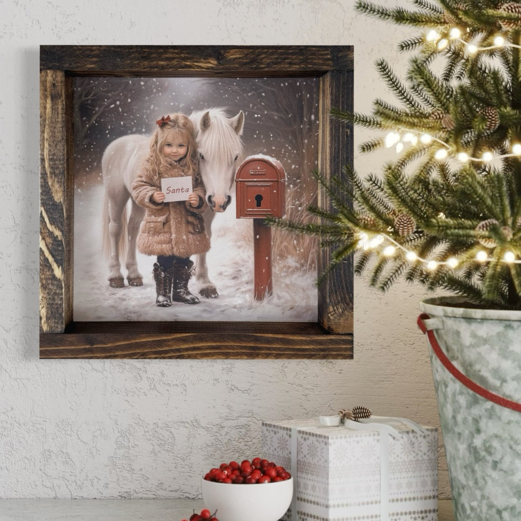 A Letter to Santa Canvas Print
