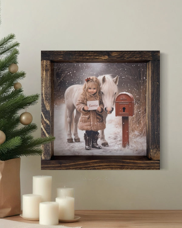 A Letter to Santa Canvas Print