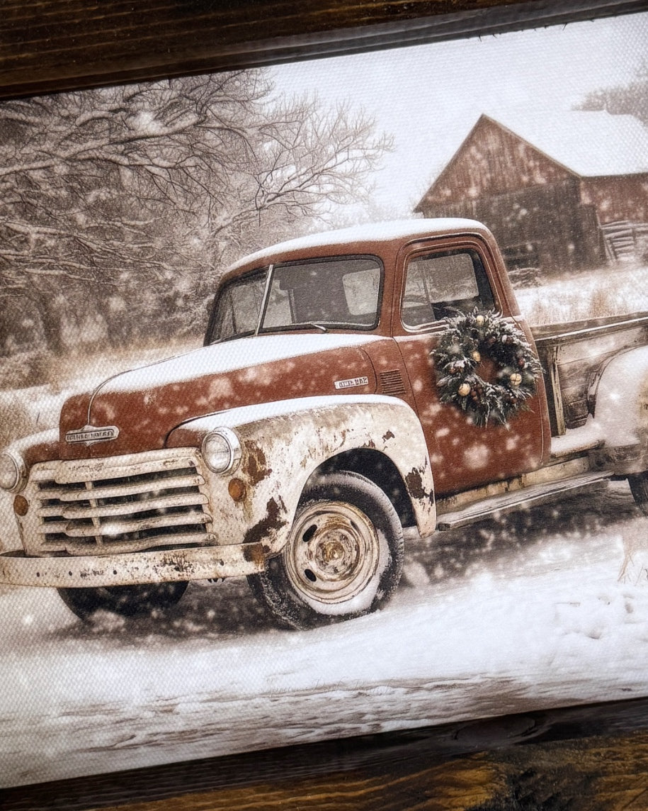 Wreath and Rust Canvas Print