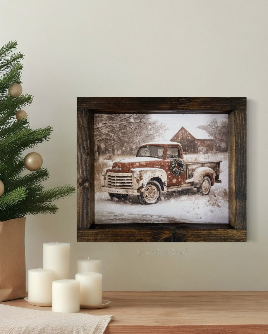 Wreath and Rust Canvas Print