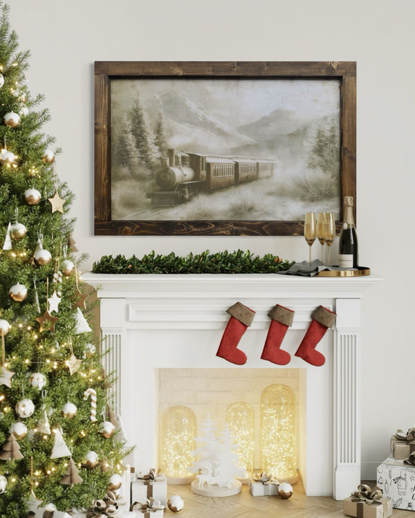 The Winter Train Canvas Print
