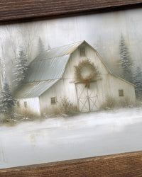 The Winter Barn Canvas Print