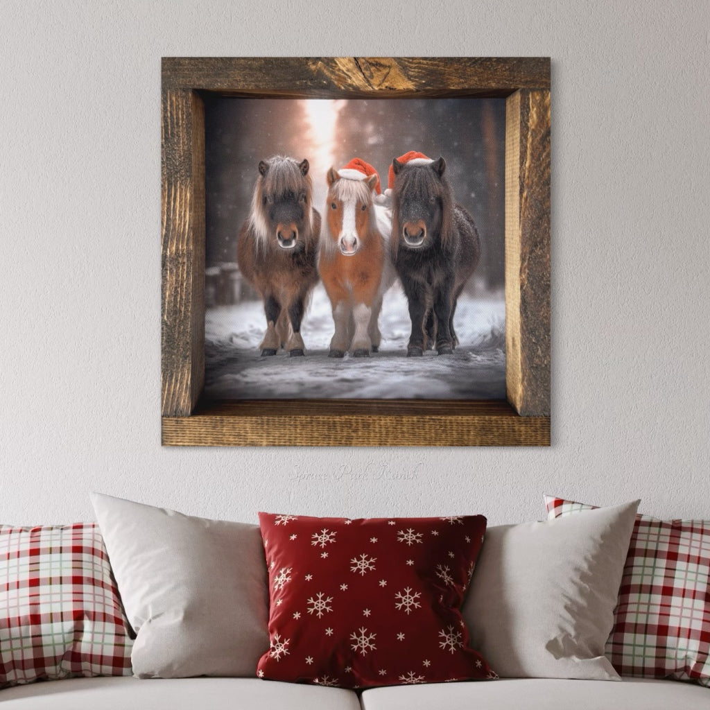 Festive Trio Canvas Print Square