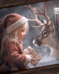 Reindeer Delivery Canvas Print