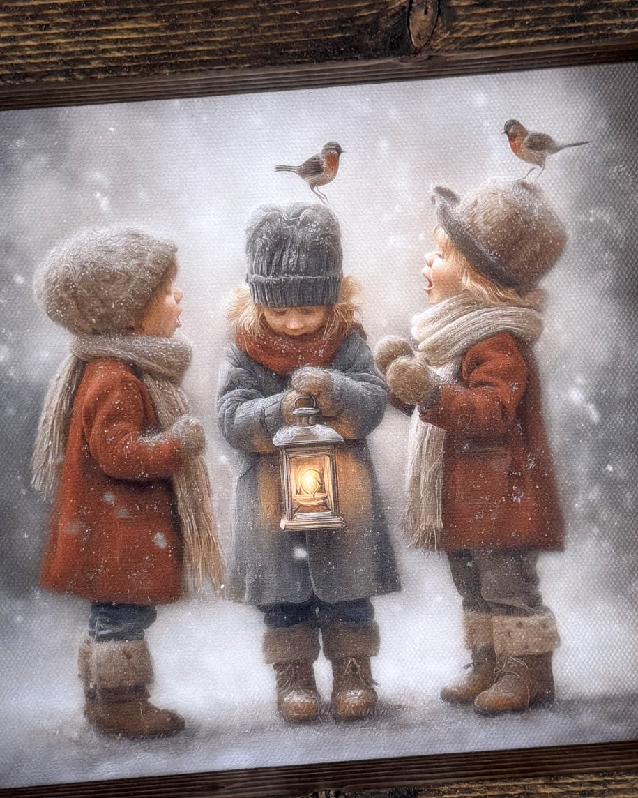 Winters Little Choir Canvas Print
