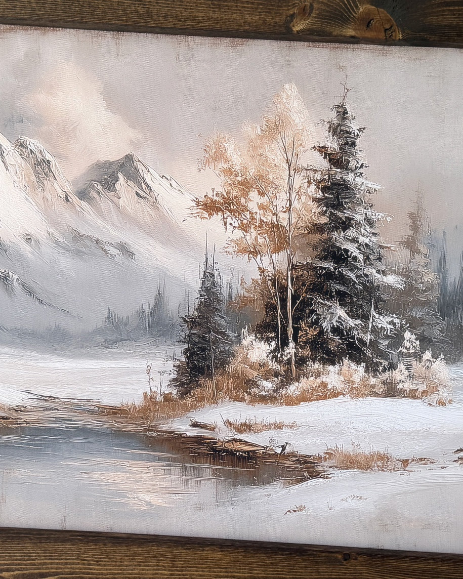 Winter's Fold Canvas Print