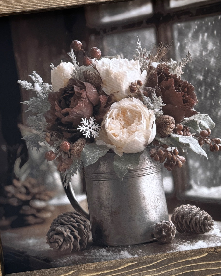 Snowlit Window Canvas Print