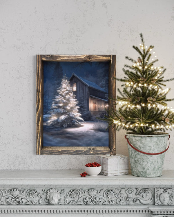 Glow by the Cabin Canvas Print