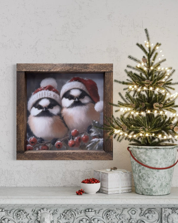 Perched for Christmas Canvas Print
