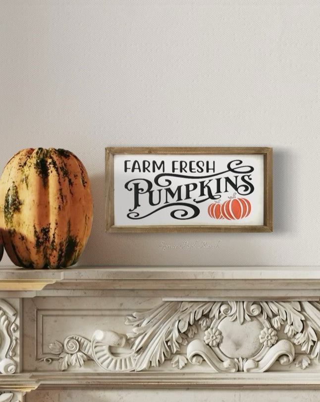 Engraved Farm Fresh Wood Harvest Sign