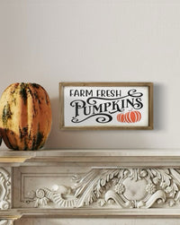Engraved Farm Fresh Wood Harvest Sign