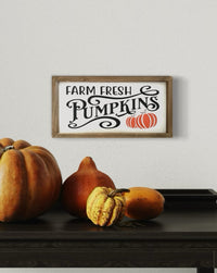 Engraved Farm Fresh Wood Harvest Sign